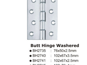 Butt Hinge Washered -76X50X2.5Mm