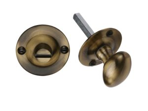 Heritage Brass Round 36Mm Diameter Turn & Release, Antique Brass