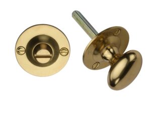 Heritage Brass Round 36Mm Diameter Turn & Release, Polished Brass