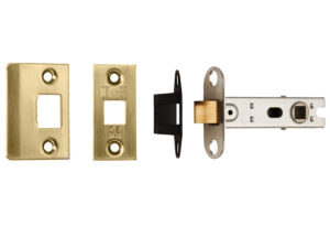 Eurospec Standard 2.5 Inch Or 3 Inch Tubular Latches (Bolt Through), Satin Brass