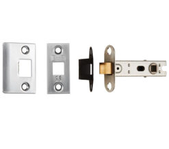 Eurospec Standard 2.5 Inch Or 3 Inch Tubular Latches (Bolt Through), Satin Nickel