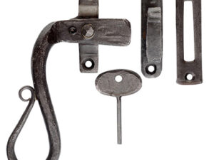 Ludlow Foundries Shepherds Crook Locking Window Fasteners, Beeswax