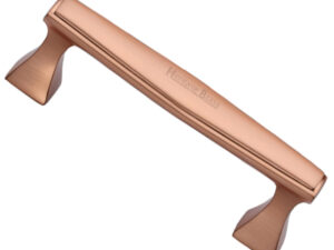 Heritage Brass Art Deco Design Cabinet Pull Handle (Various Lengths), Satin Rose Gold