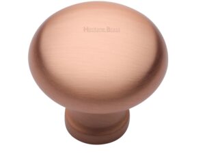 Heritage Brass Mushroom Design Cabinet Knob (32Mm Or 38Mm), Satin Rose Gold