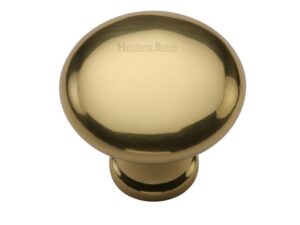 Heritage Brass Mushroom Design Cabinet Knob (32Mm Or 38Mm), Polished Brass