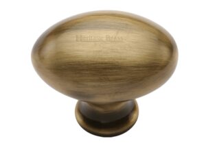 Heritage Brass Oval Design Cabinet Knob (32Mm Or 38Mm), Antique Brass