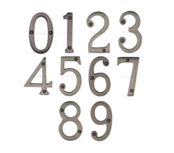 Heritage Brass 0-9 Screw Fix Numerals (76Mm - 3"), Matt Bronze