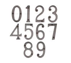 Heritage Brass 0-9 Screw Fix Numerals (76Mm - 3"), Antique Brass