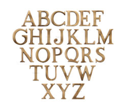 Heritage Brass A-Z Pin Fix Letters (51Mm - 2"), Antique Brass