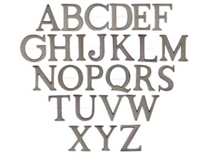 Heritage Brass A-Z Pin Fix Letters (51Mm - 2"), Matt Bronze