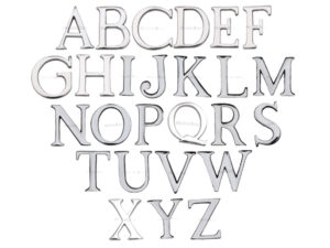 Heritage Brass A-Z Pin Fix Letters (51Mm - 2"), Polished Chrome