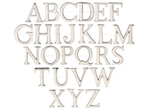 Heritage Brass A-Z Pin Fix Letters (51Mm - 2"), Polished Nickel