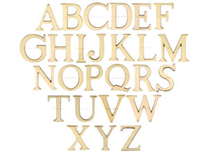 Heritage Brass A-Z Pin Fix Letters (51Mm - 2"), Satin Brass