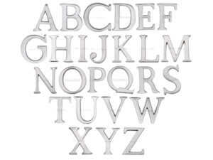 Heritage Brass A-Z Pin Fix Letters (51Mm - 2"), Satin Chrome