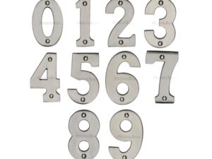 Heritage Brass 0-9 Screw Fix Numerals (76Mm - 3"), Satin Nickel