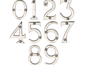 Heritage Brass 0-9 Screw Fixing Numerals (51Mm - 2"), Polished Nickel