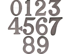 Heritage Brass 0-9 Self Adhesive Numerals (51Mm - 2"), Matt Bronze