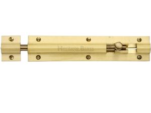 Heritage Brass Straight Barrel Door Bolt (4", 6" Or 8" X 1 1/4"), Satin Brass