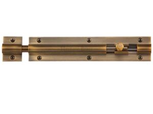 Heritage Brass Straight Barrel Door Bolt (4", 6" Or 8" X 1 1/4"), Antique Brass