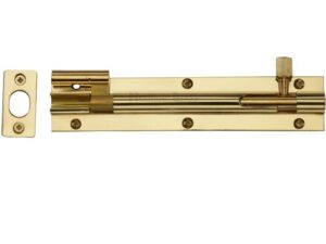 Heritage Brass Necked Barrel Door Bolt (4" Or 6" X 1 1/4" Or 1 1/2"), Polished Brass