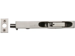 Heritage Brass Flush Fitting Lever Action Door Bolt (6", 8" Or 10"), Satin Nickel