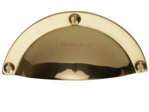 Heritage Brass Cabinet Drawer Pull Handle (86Mm C/C), Polished Brass