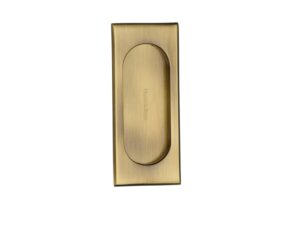 Heritage Brass Flush Pull Handle (105Mm), Antique Brass