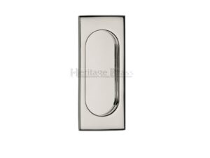 Heritage Brass Flush Pull Handle (105Mm), Polished Nickel