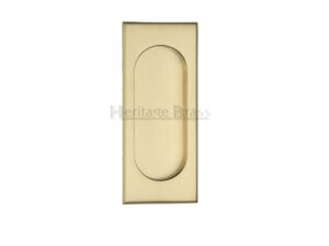 Heritage Brass Flush Pull Handle (105Mm), Satin Brass