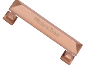 Heritage Brass Pyramid Design Cabinet Pull Handle (Various Lengths), Satin Rose Gold