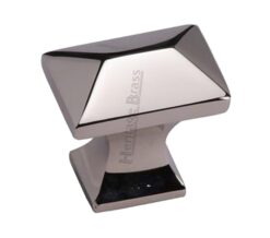 Heritage Brass Anvil Design Pyramid Cabinet Knob, Polished Nickel