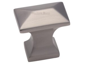 Heritage Brass Anvil Design Pyramid Cabinet Knob, Satin Nickel