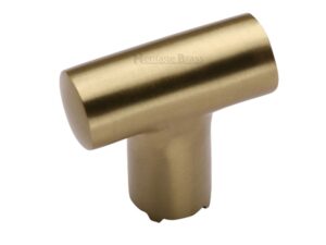 Heritage Brass T-Shaped Cabinet Knob, Satin Brass