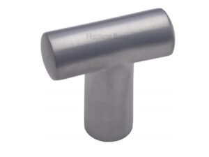 Heritage Brass T-Shaped Cabinet Knob, Satin Chrome