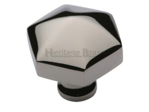 Heritage Brass Octagonal Cabinet Knob, Polished Nickel