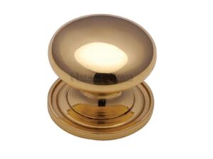 Heritage Brass Round Design Cabinet Knob (25Mm, 32Mm, 38Mm Or 48Mm), Polished Brass