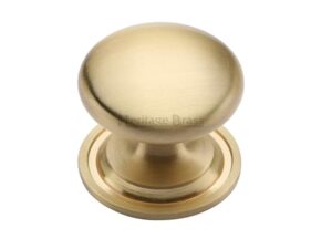 Heritage Brass Round Design Cabinet Knob (25Mm, 32Mm, 38Mm Or 48Mm), Satin Brass