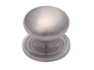 Heritage Brass Round Design Cabinet Knob (25Mm, 32Mm, 38Mm Or 48Mm), Satin Nickel