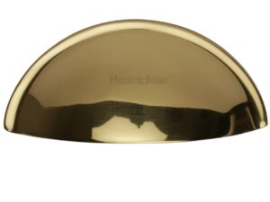 Heritage Brass Cabinet Drawer Pull Handle (57Mm C/C), Polished Brass