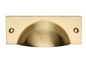 Heritage Brass Cabinet Drawer Pull Handle (112Mm Length), Satin Brass