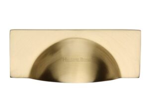 Heritage Brass Cabinet Drawer Pull Handle (57Mm C/C), Satin Brass