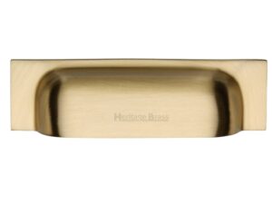 Heritage Brass Cabinet Drawer Pull Handle (76Mm/96Mm Or 152Mm/178Mm C/C), Satin Brass