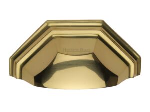 Heritage Brass Cabinet Drawer Pull Handle (89Mm C/C), Polished Brass