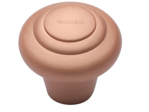 Heritage Brass Round Bead Design Cabinet Knob (32Mm Or 38Mm), Satin Rose Gold