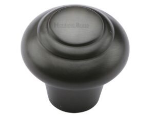 Heritage Brass Round Bead Design Cabinet Knob (32Mm Or 38Mm), Matt Bronze