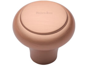 Heritage Brass Edge Design Round Cabinet Knob (32Mm Or 38Mm), Satin Rose Gold