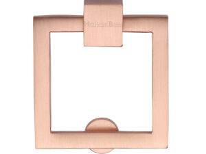 Heritage Brass Square Drop Cabinet Pull, Satin Rose Gold