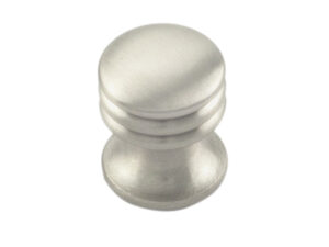 Fingertip Ringed Cupboard Knob, Satin Nickel