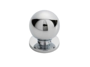 Fingertip Ball Cupboard Knob, Polished Chrome