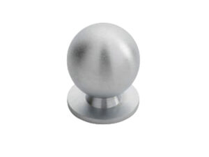 Fingertip Ball Cupboard Knob, Satin Chrome